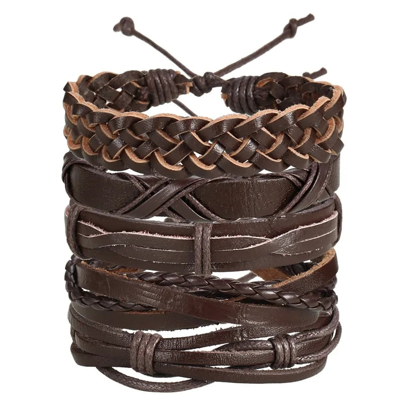 Multilayer Leather Bracelet WEM Support (www.WEM.support)