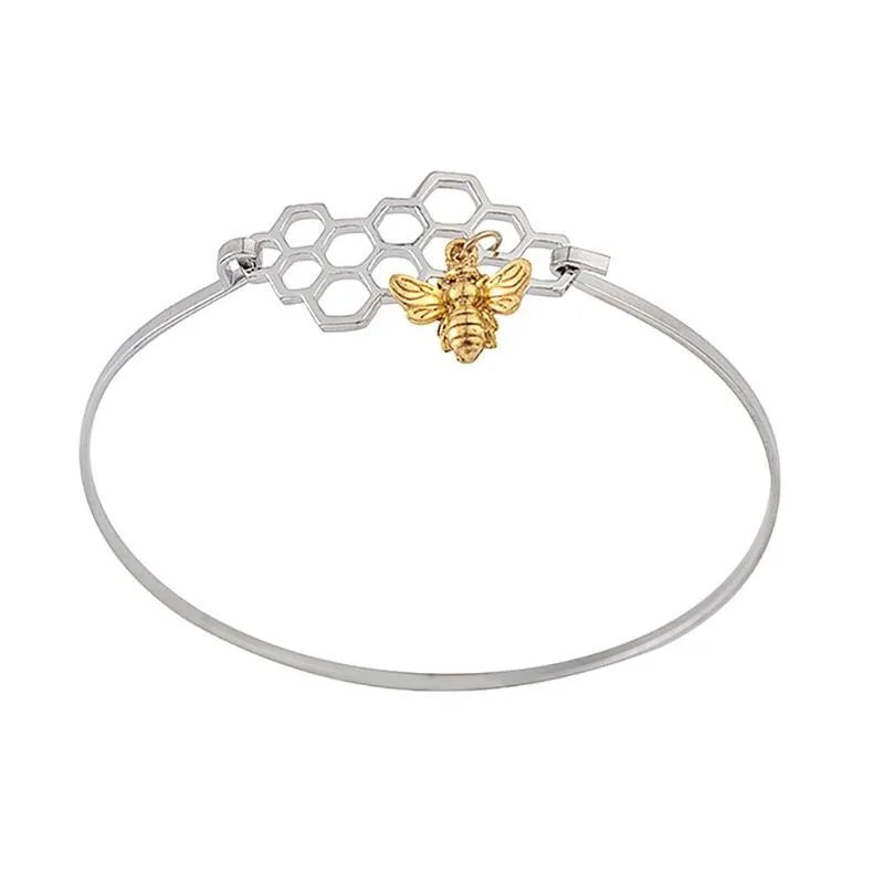 Horizontal Honeycomb with Bee Bracelet WEM Support (www.WEM.support)