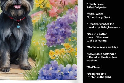 Affenpinscher Spring Garden Kitchen Towel WEM Support (www.WEM.support)