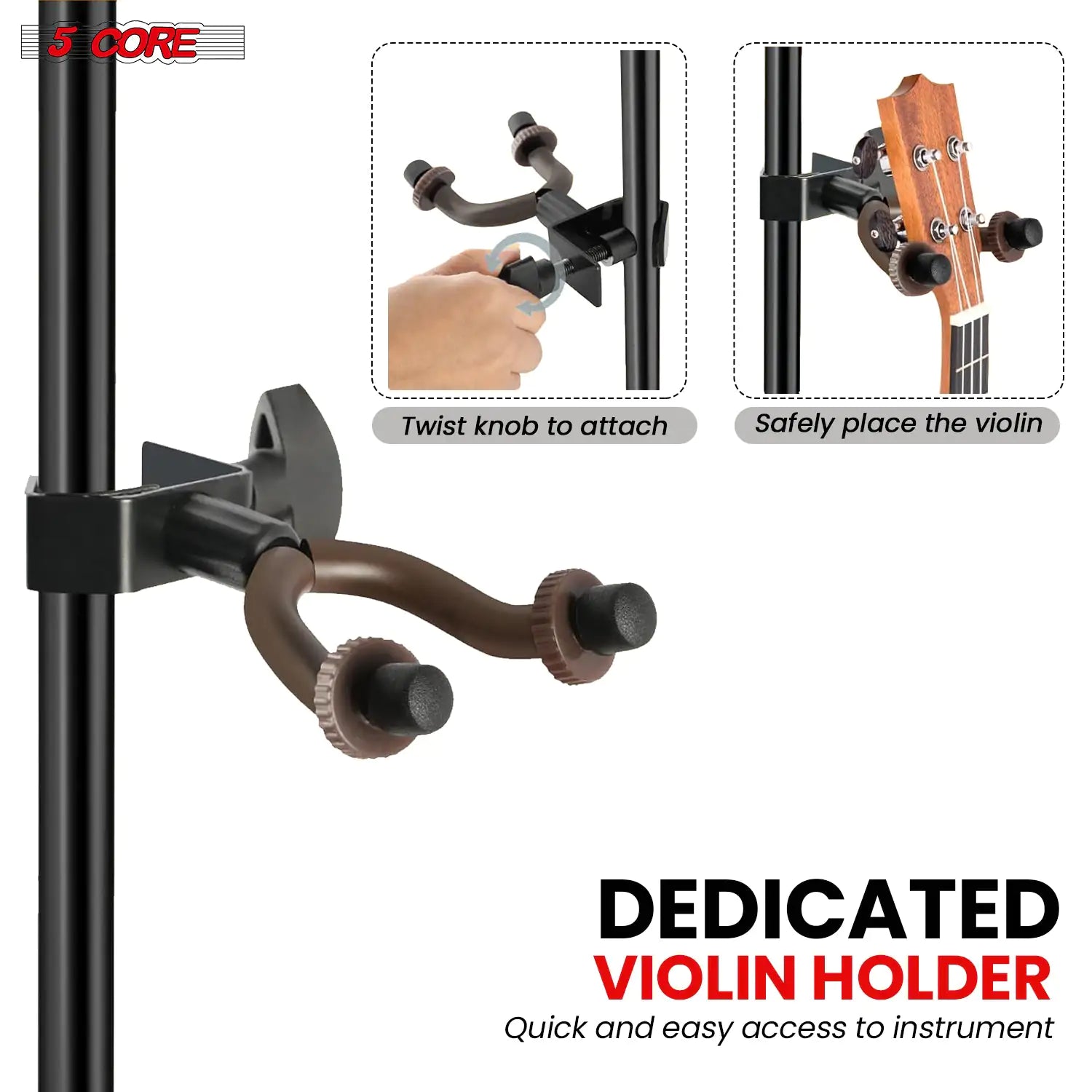 5Core Music Stand For Sheet Music Portable Tripod Adjustable Folding Note Holder BLACK WEM Support (www.WEM.support)