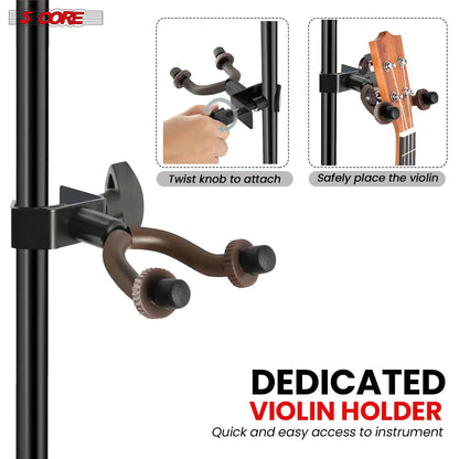 5Core Music Stand For Sheet Music Portable Tripod Adjustable Folding Note Holder BLACK WEM Support (www.WEM.support)