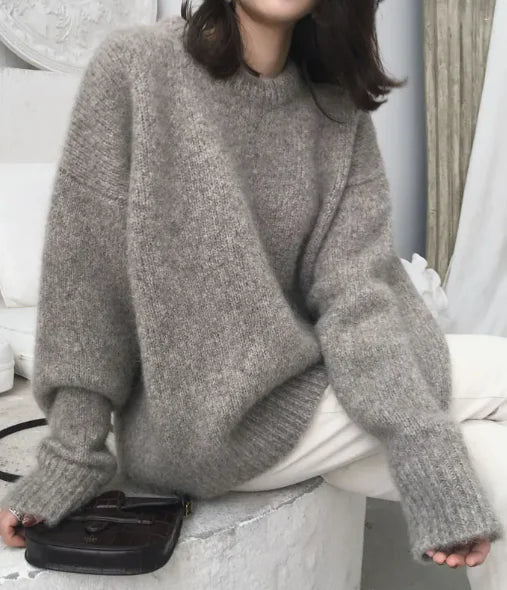 Women's New Loose Pullover Sweater Top WEM Support (www.WEM.support)