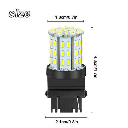 4X 3157 3156 64SMD LED Reverse Tail Brake Turn Signal DRL Light Bulb 6000K White WEM Support (www.WEM.support)