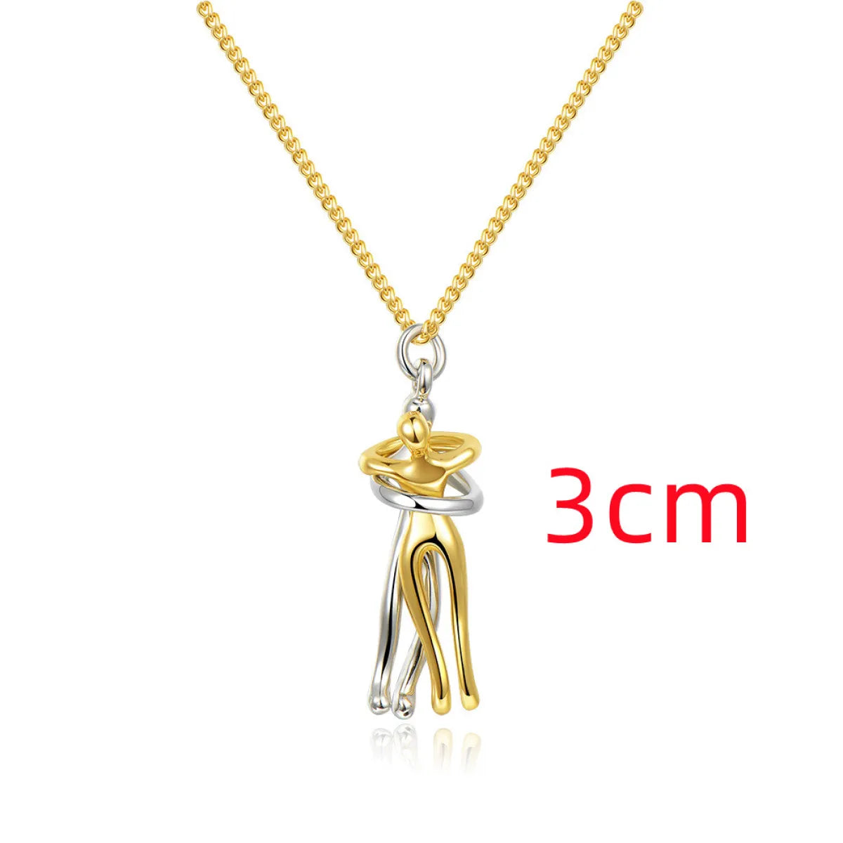 Couple Hugging Pendant Necklace for Women WEM Support (www.WEM.support)