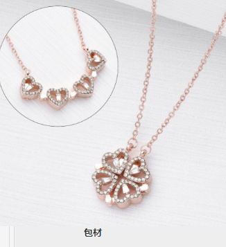 Luxury Four Leaf Clover Necklace WEM Support (www.WEM.support)