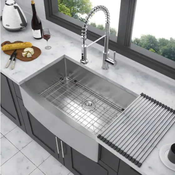 Stainless Steel Apron Front Farmhouse Sink - Prohibited For Sale On Amazon WEM Support (www.WEM.support)