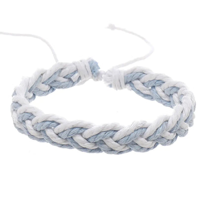 Handwoven Cotton String Bracelet in Artistic Style
