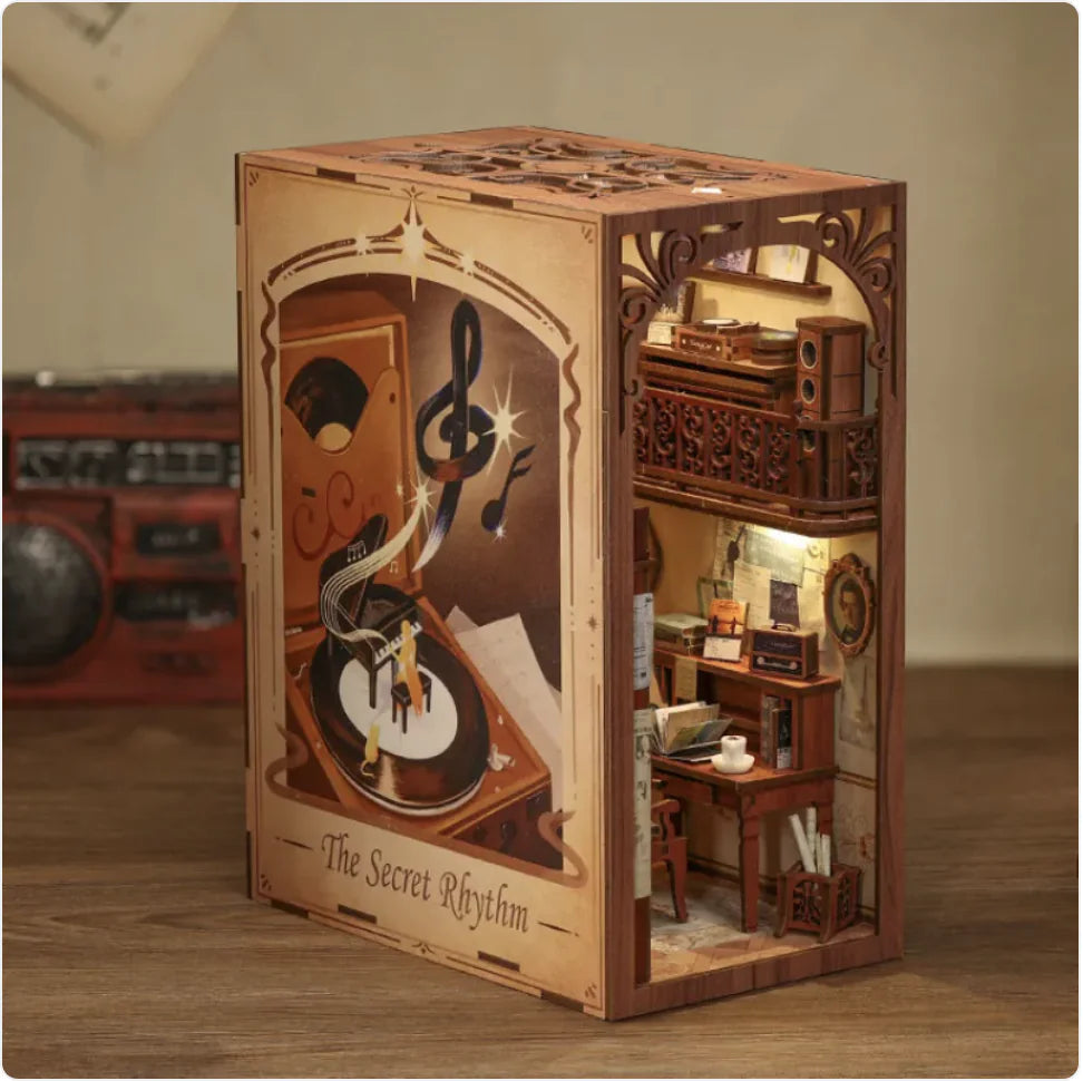 DIY Wooden 3D Book Stand Model Kit WEM Support (www.WEM.support)