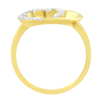 10KT Yellow Gold 1/10 cttw Diamond Heart Shape Ring (K-L, I1-I2) WEM Support (www.WEM.support)