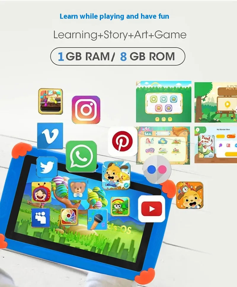 Educational 7-inch 18GB Children's Learning Tablet WEM Support (www.WEM.support)