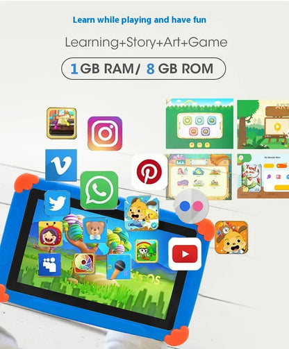 Educational 7-inch 18GB Children's Learning Tablet WEM Support (www.WEM.support)
