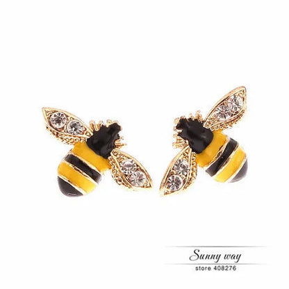 CZ Winged Bee with Enamel Accents WEM Support (www.WEM.support)
