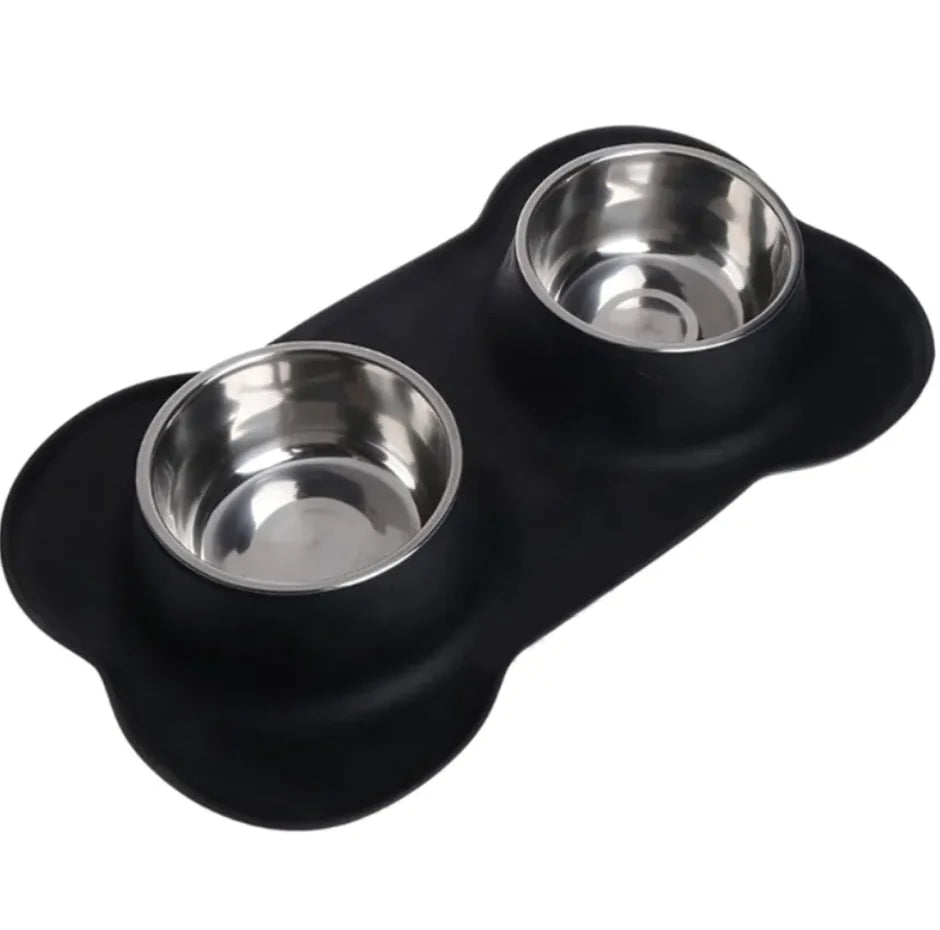 Bone-Shaped Silicone Pet Bowl Mat