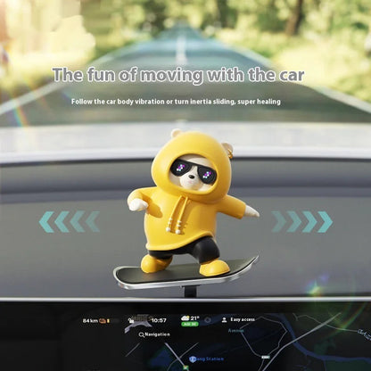 Cartoon Bear Car Skateboard WEM Support (www.WEM.support)