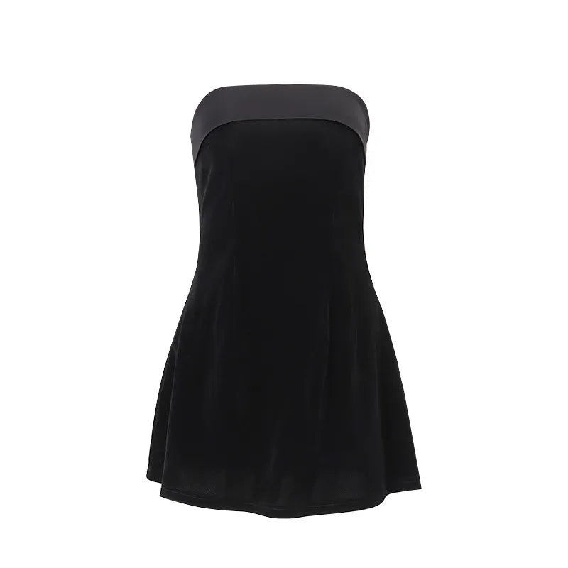 Women's Clothing Fashion Girl Backless Off-neck Tube Top Dress Women WEM Support (www.WEM.support)
