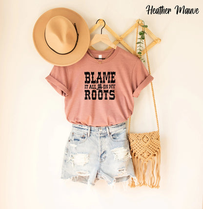 Camiseta Blame it All on My Roots, Camiseta Country, Camiseta de Música WEM Support (www.WEM.support)
