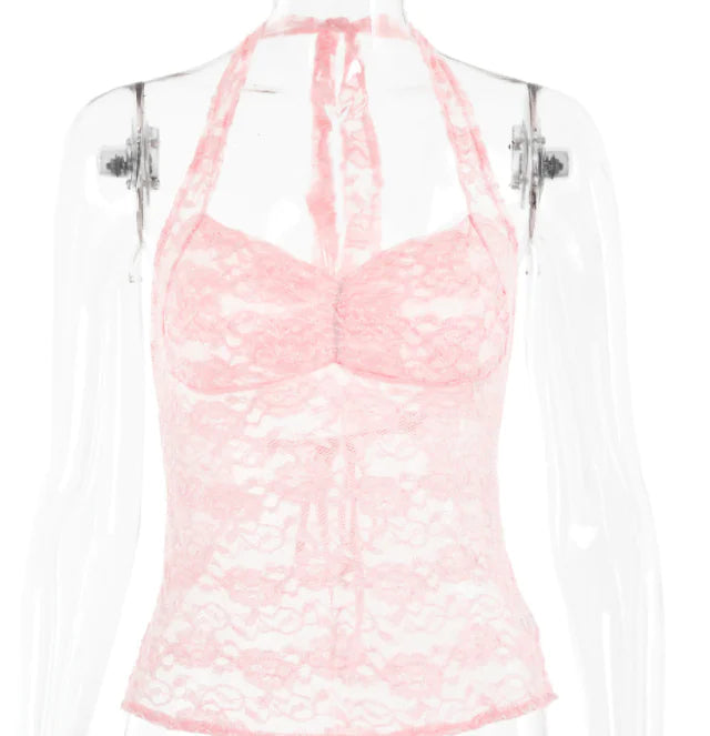 Lace Splice Halter Top WEM Support (www.WEM.support)