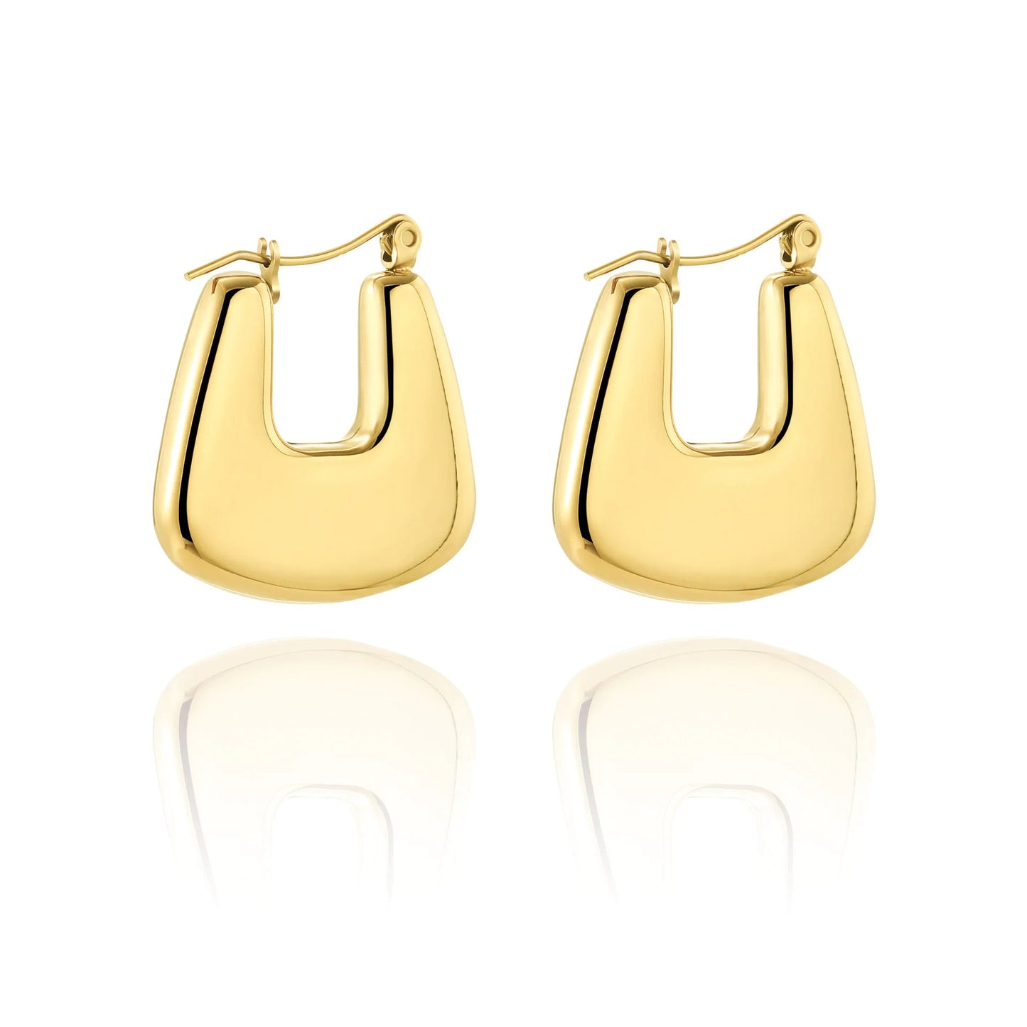 Gold-Plated Crescent Earrings HejK.com