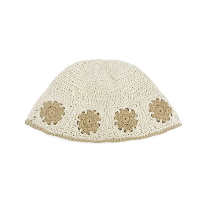 Japanese Retro Hollow Flower Handmade Knitted Bucket Hat HejK.com Marketplace LLC