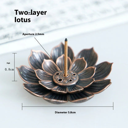 Alloy Lotus Incense Burner HejK.com