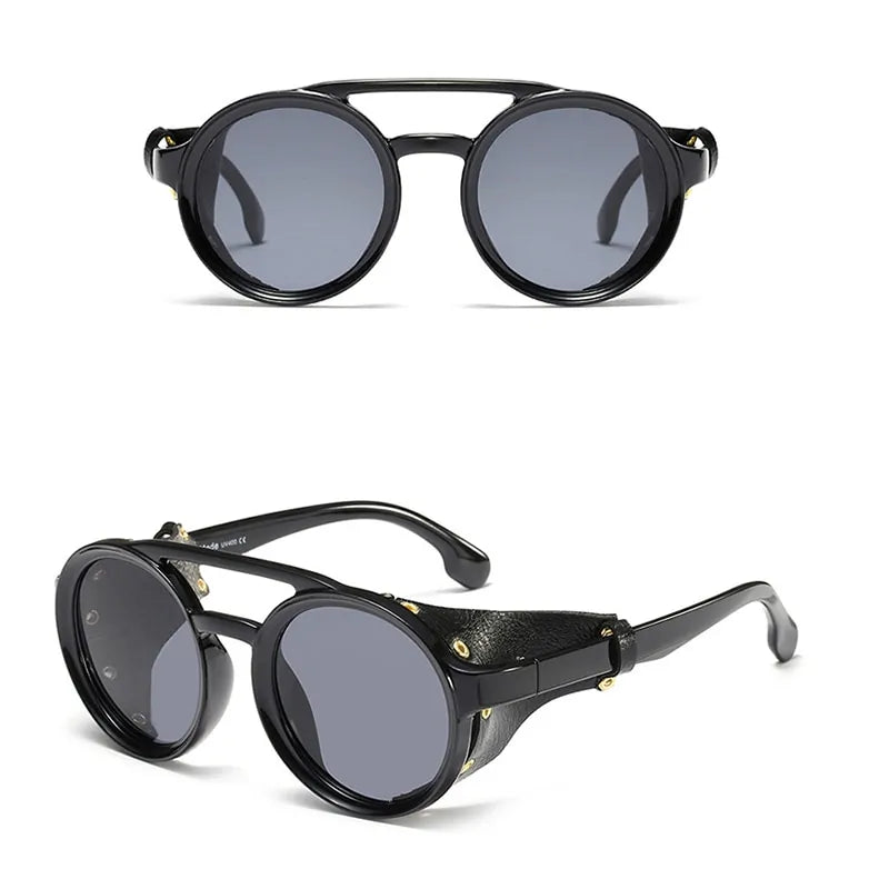 Retro Steampunk Goggles Sunglasses WEM Support (www.WEM.support)