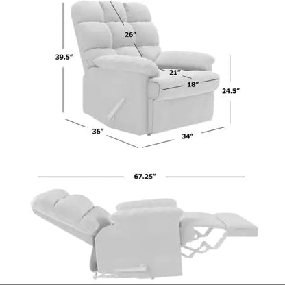 The Granada Recliner In Sage Gray WEM Support (www.WEM.support)