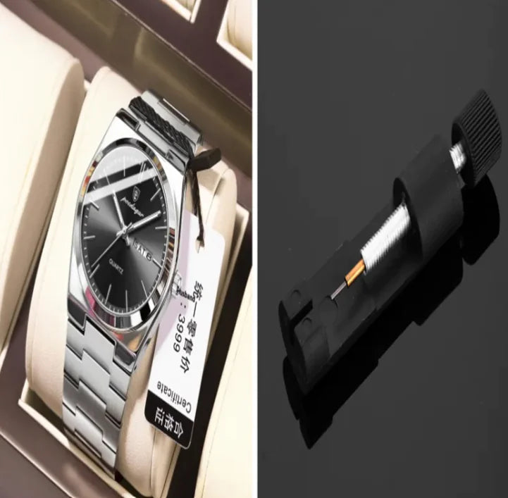 SlimLine Waterproof Quartz Watch WEM Support (www.WEM.support)