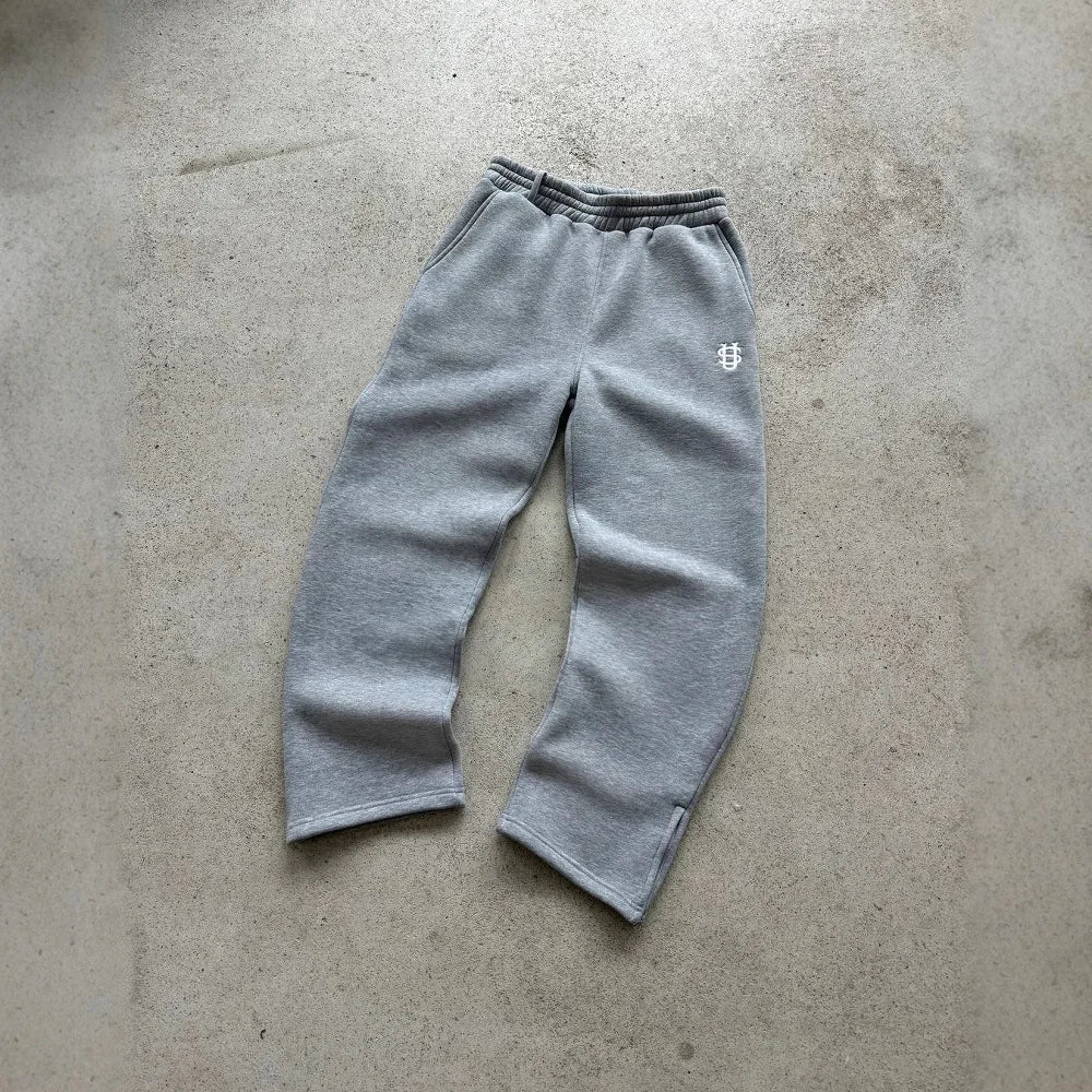 Solid Color Zipper Sweatpants WEM Support (www.WEM.support)