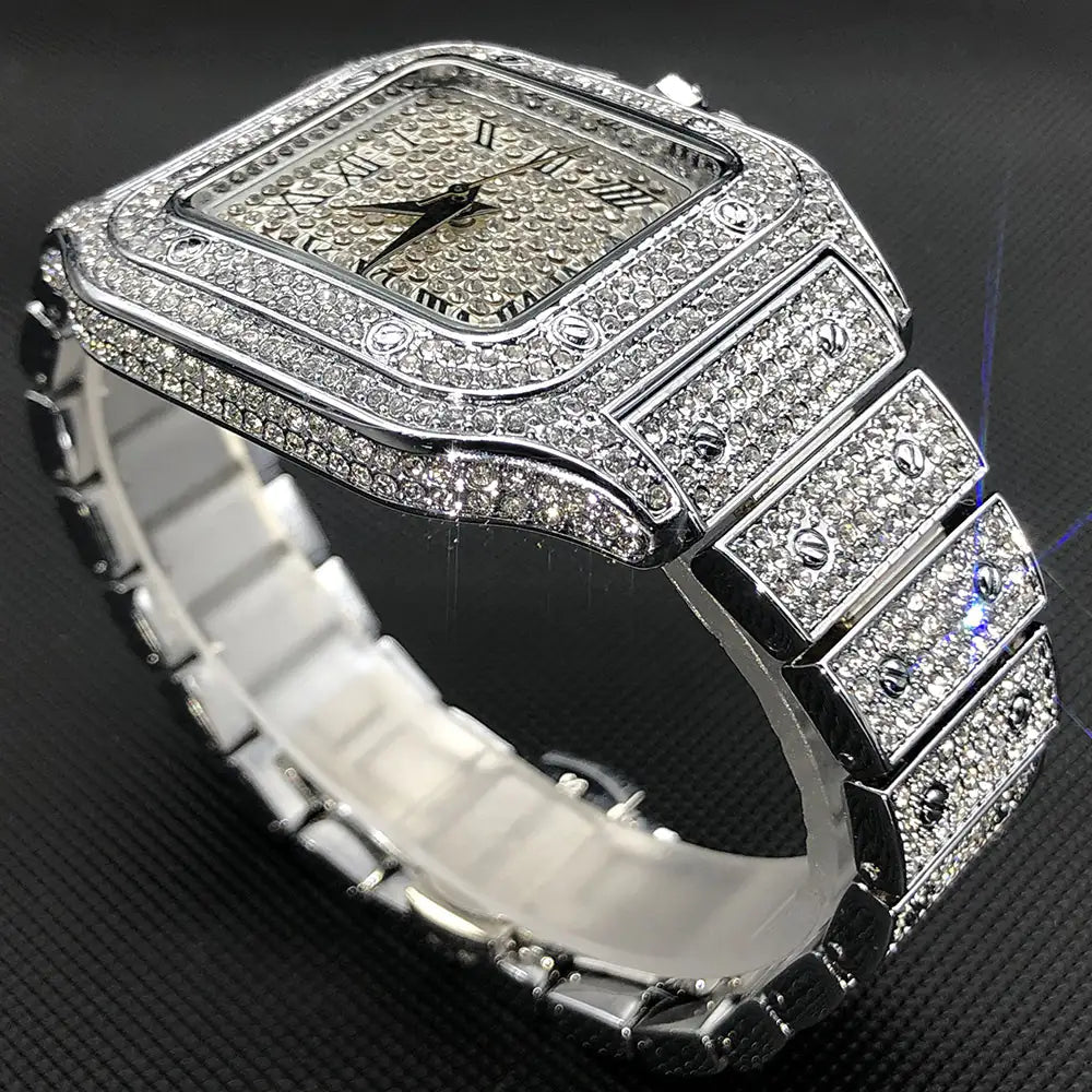 Ice Out Square Watch For Men WEM Support (www.WEM.support)