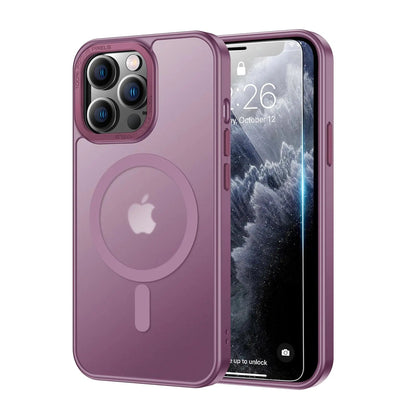 LUHOURI Magnetic for iPhone 13 Pro Max Case with Built-in Kickstand,Screen Protector Included,[Compatible with Magsafe],Slim Fit Shockproof Crystal Cover iPhone 13 Pro Max 6.7" Phone Case Clear Blue HejK.com