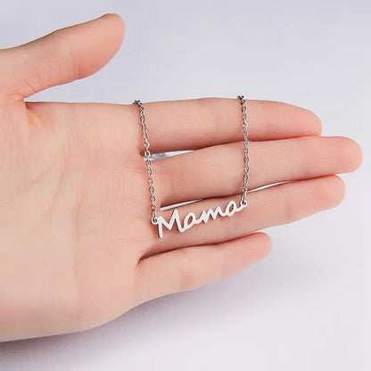 Mama Letter Pendant Necklace WEM Support (www.WEM.support)