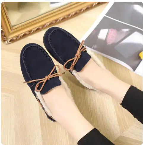 Winter Casual Plush Flat Shoes WEM Support (www.WEM.support)