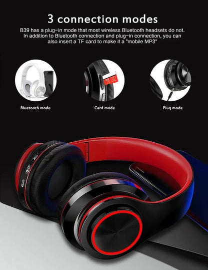 Super Bass Wireless Bluetooth Headphones Foldable Stereo Earphones Headsets Mic WEM Support (www.WEM.support)