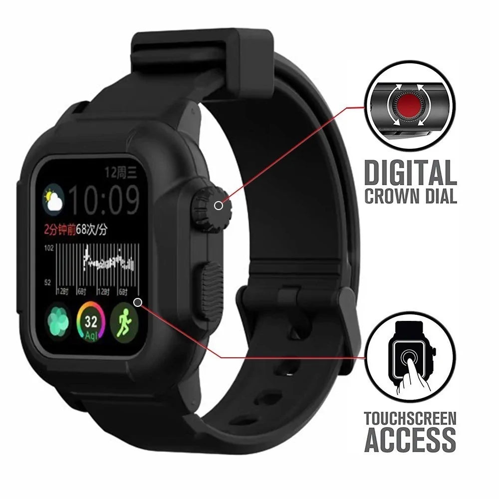 Waterproof Box Case Strap For Apple Watch WEM Support (www.WEM.support)