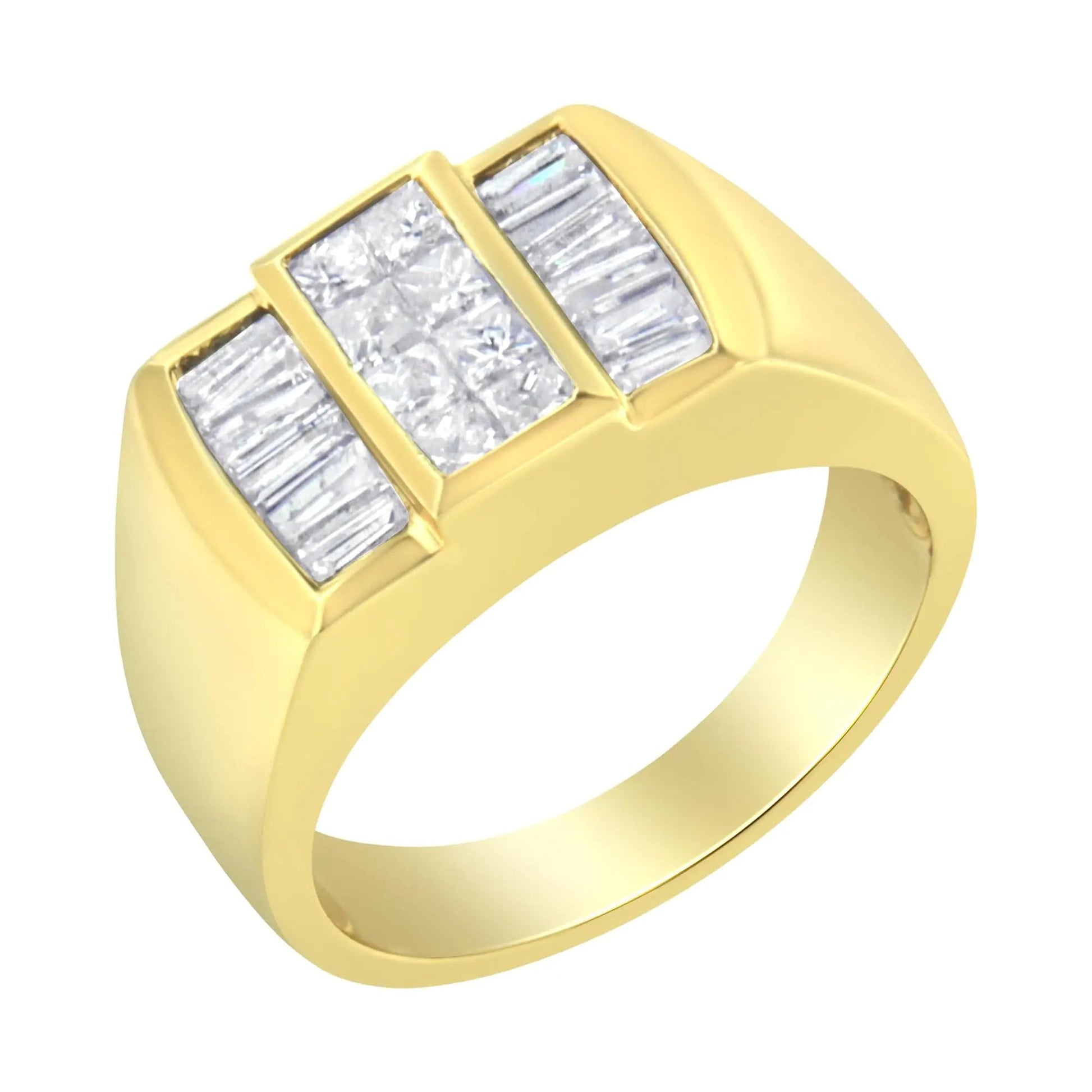 14KT Yellow Gold Diamond Ring (1 5/8 cttw, H-I Color, I1-I2 Clarity) WEM Support (www.WEM.support)