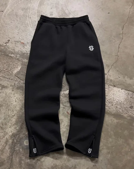 Solid Color Zipper Sweatpants WEM Support (www.WEM.support)
