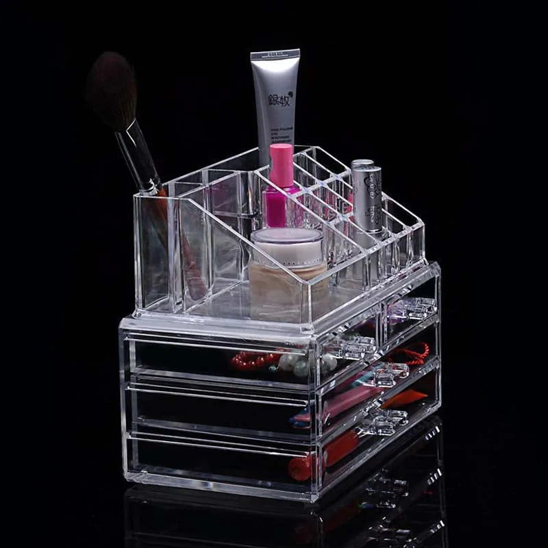Acrylic Transparent Makeup Organizer WEM Support (www.WEM.support)