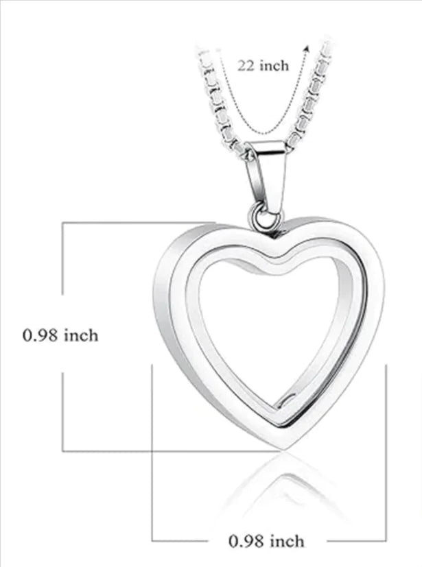 Heartfelt Remembrance: Stainless Steel Heart-Shaped Cremation Pendant WEM Support (www.WEM.support)