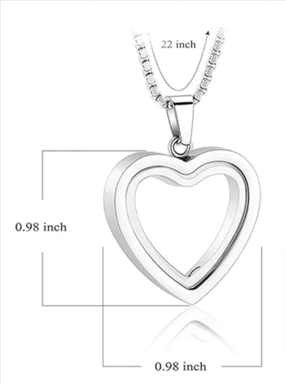 Heartfelt Remembrance: Stainless Steel Heart-Shaped Cremation Pendant WEM Support (www.WEM.support)