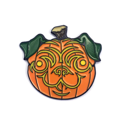 Pumpkin Pug Fridge Magnet WEM Support (www.WEM.support)