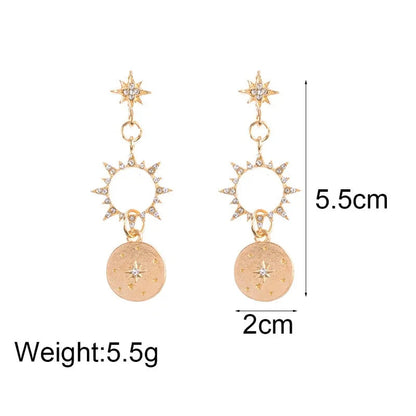 Crystal Sun Earrings WEM Support (www.WEM.support)