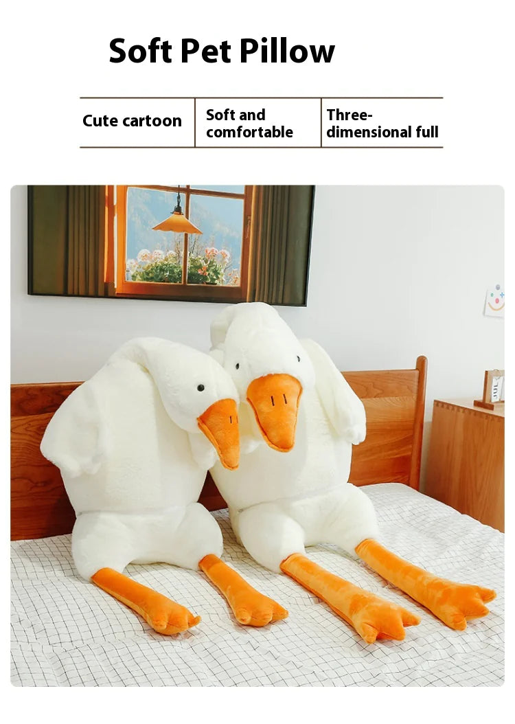 White Geese Plush Toy WEM Support (www.WEM.support)