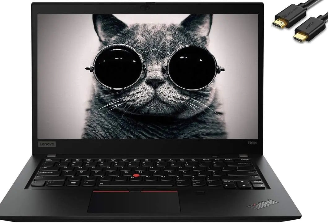 Lenovo ThinkPad T490s 14.0 FHD Laptop Computer Intel Quad-Core i5-8365 16GB DDR4 RAM 512GB SSD Fingerprint Backlit Keyboard Wi-Fi Bluetooth Windows 10 Pro 64-bit (Renewed)
