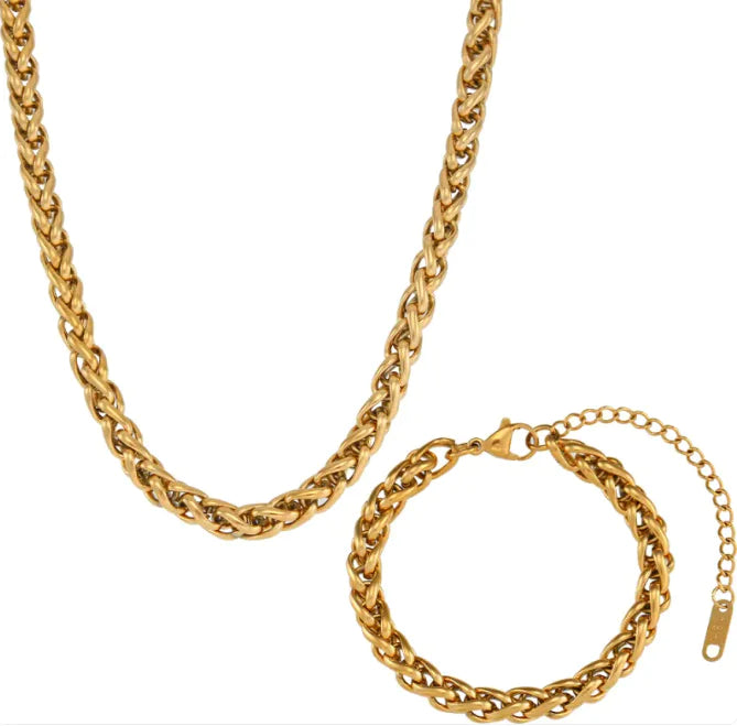 Colar de Aço Inoxidável Gold Luxe HejK.com