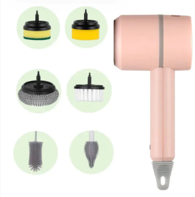 PowerScrub Electric Cleaning Brush - Multifunctional Scouring Pad WEM Support (www.WEM.support)