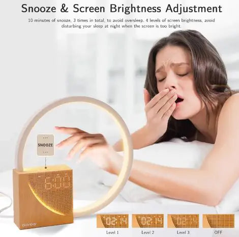 Bedside Lamp With Alarm Clock WEM Support (www.WEM.support)