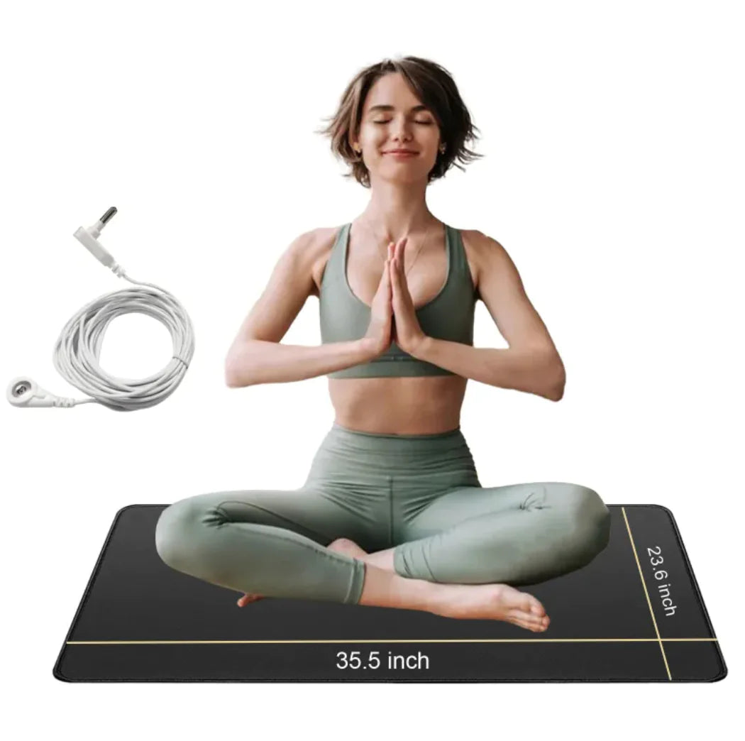 Conductive Leather Yoga Mat WEM Support (www.WEM.support)
