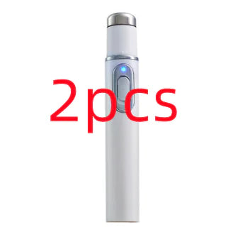 An image of a blue light therapy acne laser pen with the number 2pcs indicating two pieces are included.