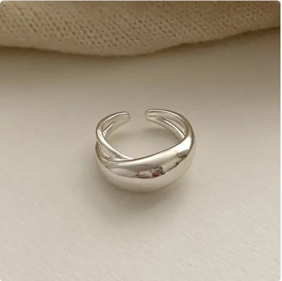 925 Sterling Silver Curved Ring WEM Support (www.WEM.support)
