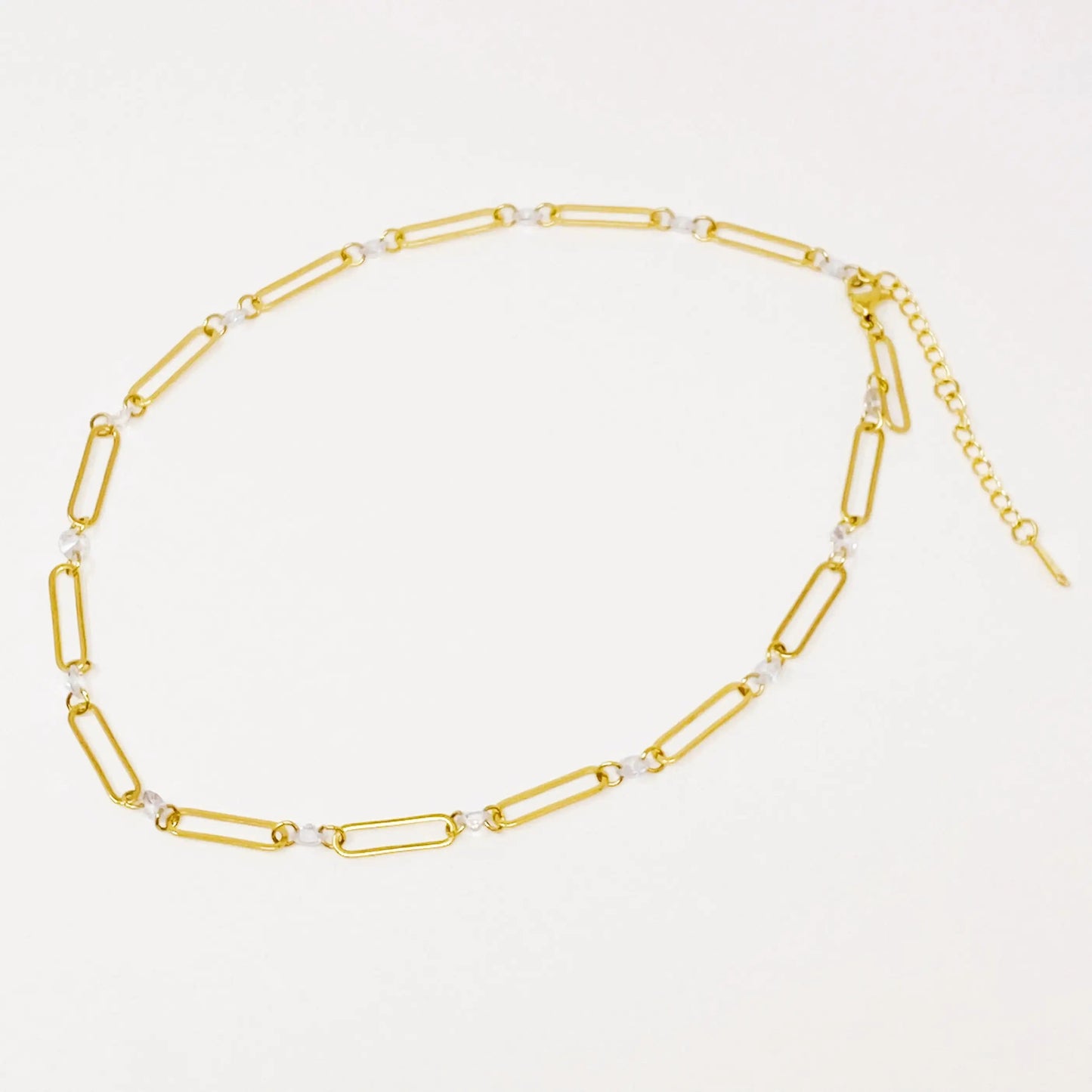 Crystal Linked Chain Necklace WEM Support (www.WEM.support)